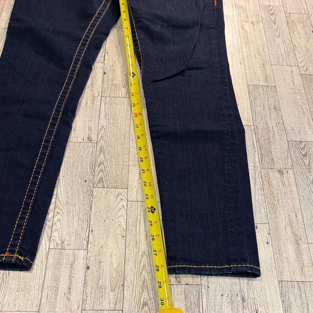 True Religion Dark Blue Boot Cut Jeans with Signature Back Pockets - Picture 5 of 5